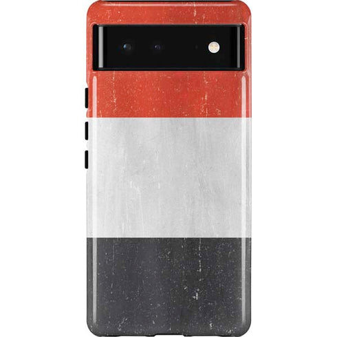 Yemen Flag Distressed Pixel Cases